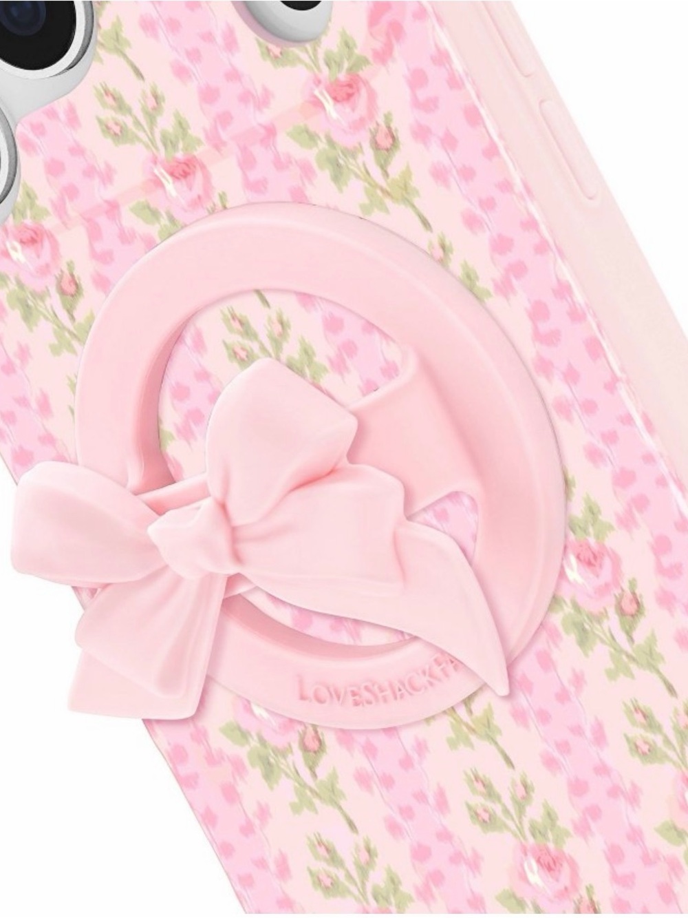 🧁 LoveShackFancy x Case Mate 💝 Pastel Pink BOW 🎀 Phone Loop Grip - Mag Safe 🎀🍓🤍
